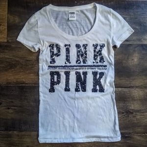 Sequin PINK tee